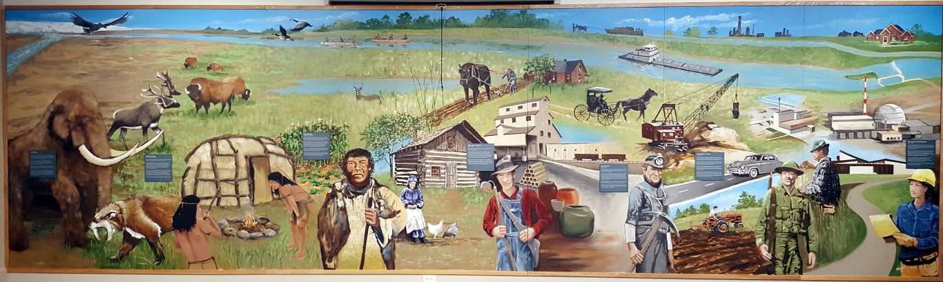 The full size mural in the Visitor's Center Auditorium