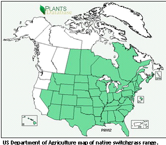 Map of Switchgrass locations